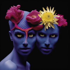 Baris Gencel "Faces Species" Pink Twin