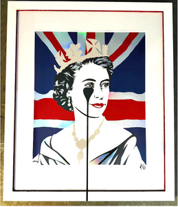PURE EVIL "PLATINUM QUEEN IN LARGE WHITE FRAME (PRINT INCLUDED)"